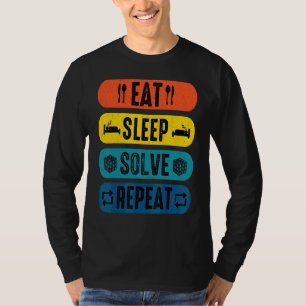 Camiseta Comer Sleep Solve Repetir Disminución de velocidad