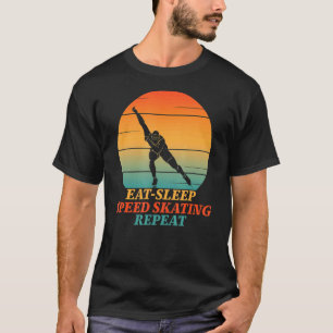 Camiseta Comer Sleep Speed Skater Velocidad de repetición d