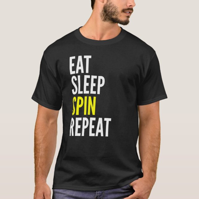 Camiseta Comer Sleep Spin Repetir el giro deportivo (Anverso)
