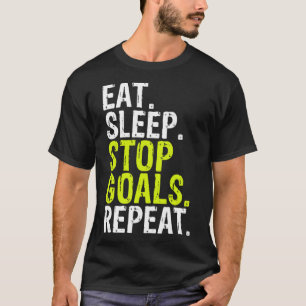 Camiseta Comer Sleep Stop Metas Repetir deportes