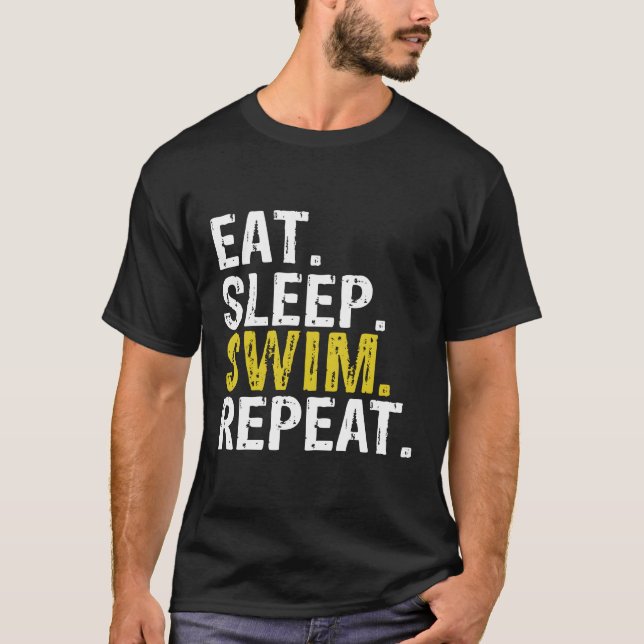 Camiseta Comer Sleep Swift Repetir Hoodie De Regalo (Anverso)