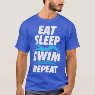Camiseta Comer Sleep Swift Repetir Regalo Nadador