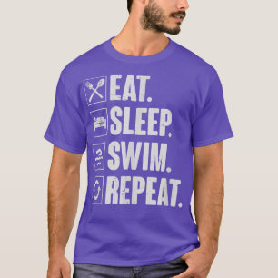 Camiseta Comer Sleep Swift RepetirRegalo nadador