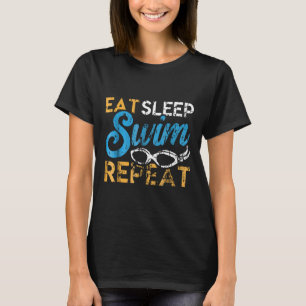 Camiseta Comer Sleep Swim Repetir Cosa De Giftshirt De Nada
