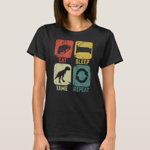 Camiseta Comer Sleep Tame Repetir Dinosaur Geek Funny g
