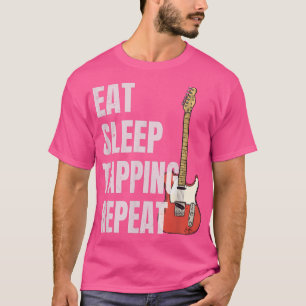 Camiseta Comer Sleep Tapping Repetir guitarrista Jugador de