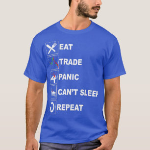 Camiseta Comer Sleep Trade Repetir el Comerciante de Bolsa 