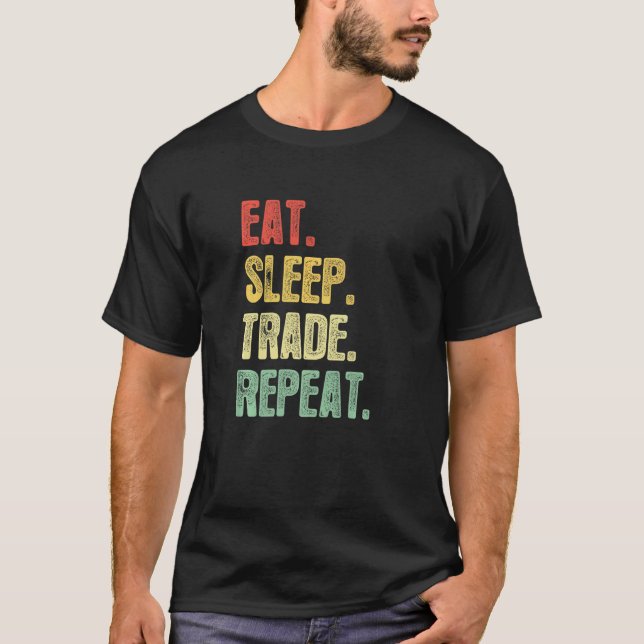 Camiseta Comer Sleep Trade Repetir Oferta Comercial (Anverso)