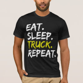 Camiseta Comer Sleep Truck Repeat Trucker Driver Funny
