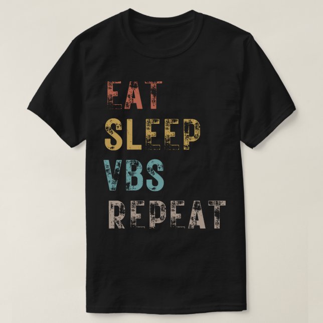 Camiseta Comer Sleep Vbs Repetir (1) (Diseño del anverso)
