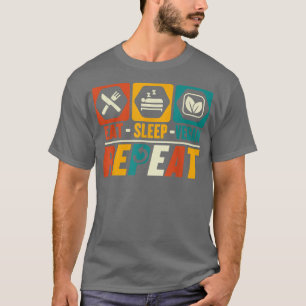 Camiseta Comer Sleep Vegan Repita Vegetable Veganism V