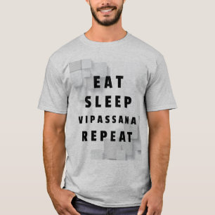 Camiseta Comer Sleep Vipassana Meditación Repetir la ecuani