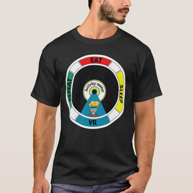 Camiseta Comer Sleep VR Repetir (Anverso)