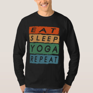 Camiseta Comer Sleep Yoga Repeat Vintage