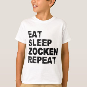 Camiseta Comer Sleep Zocken Repetir