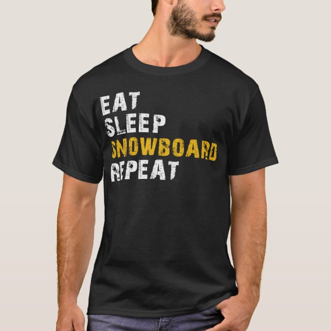 Camiseta comer snowboard dormido (Anverso)