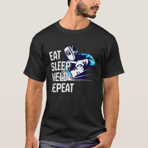 Camiseta Comer soldadora repetida de soldadura de suspensió