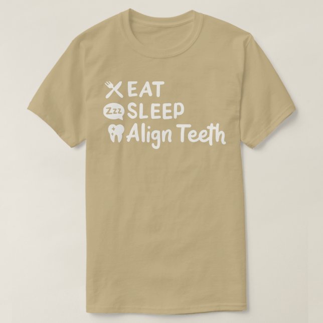 Camiseta Comer Sueño Alinear dientes (Diseño del anverso)