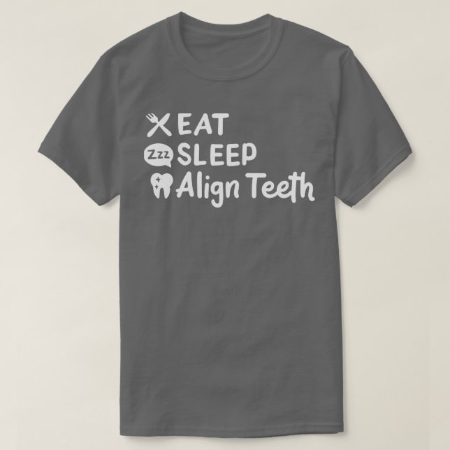Camiseta Comer Sueño Alinear dientes (Diseño del anverso)
