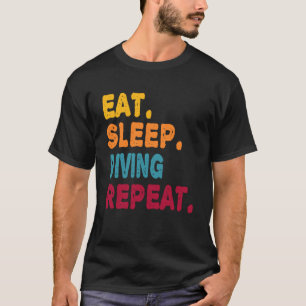 Camiseta Comer Sueño Buceo Repetir Niños Hombres Mujeres De