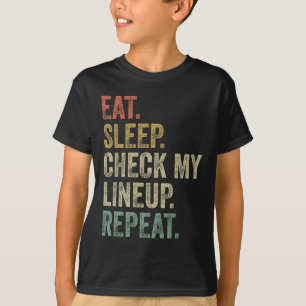 Camiseta Comer Sueño Comprobar Mi Tensión Repetir Graciosa