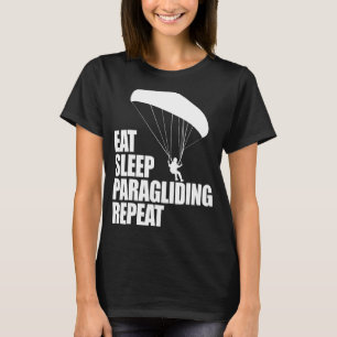 Camiseta Comer Sueño Parapente Repetir Hombres Parapente Ad