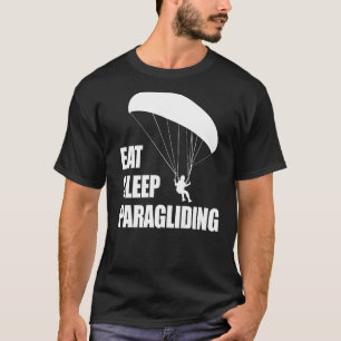 Camiseta Comer Sueño Parapente Repetir Hombres Parapente Ad