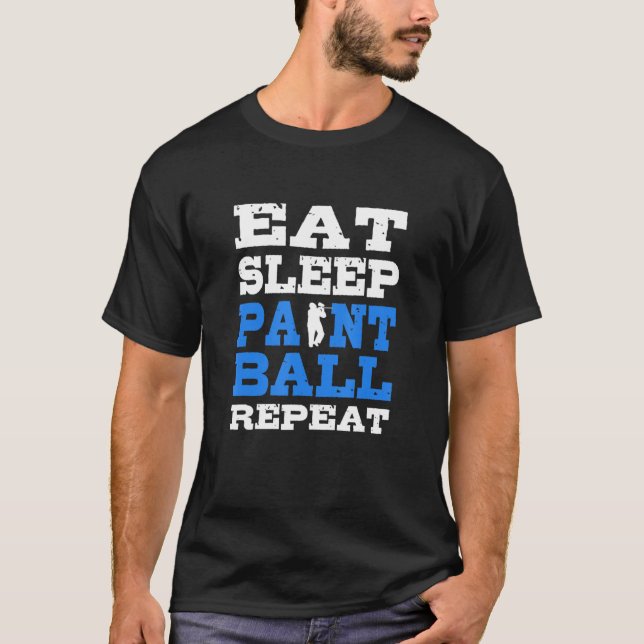 Camiseta Comer Suministro De Fiesta De Repetición De Papel  (Anverso)
