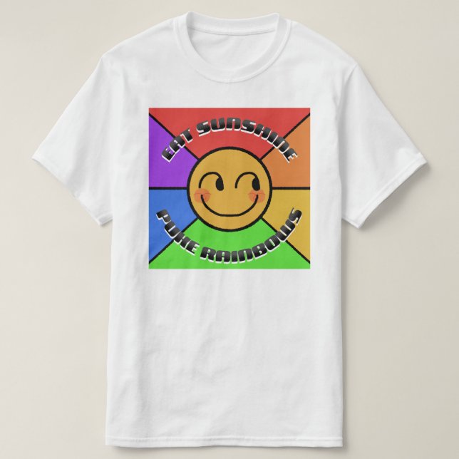 Camiseta "Comer Sunshine Puke Rainbows" (Diseño del anverso)