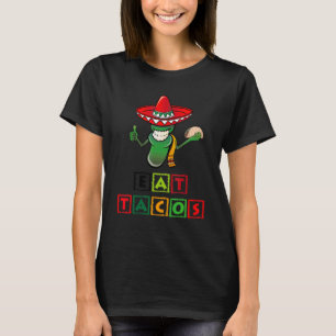 Camiseta Comer tacos chili taco carácter ilustración