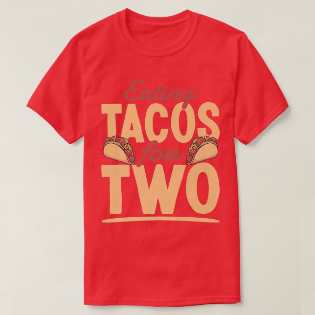 Camiseta Comer Tacos Para Dos Embarazo Estadounidense Diver (Diseño del anverso)