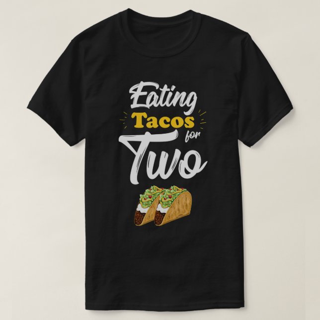 Camiseta Comer Tacos Para Dos Invitaciones De Embarazo Dive (Diseño del anverso)