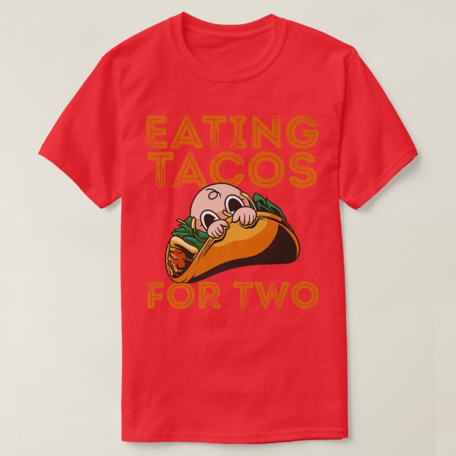 Camiseta Comer Tacos Para Dos Invitaciones De Embarazo Dive (Diseño del anverso)