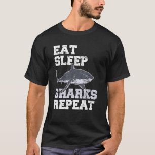 Camiseta Comer tiburones dormidos repetir el océano de tibu