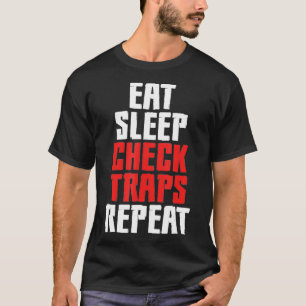 Camiseta Comer trampas de control de sueño repetir el tram