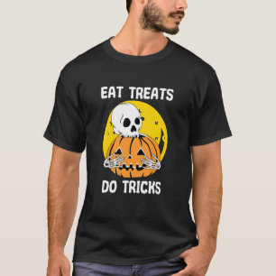 Camiseta Comer Tratamientos Hacer Trucos Halloween Scary Sk