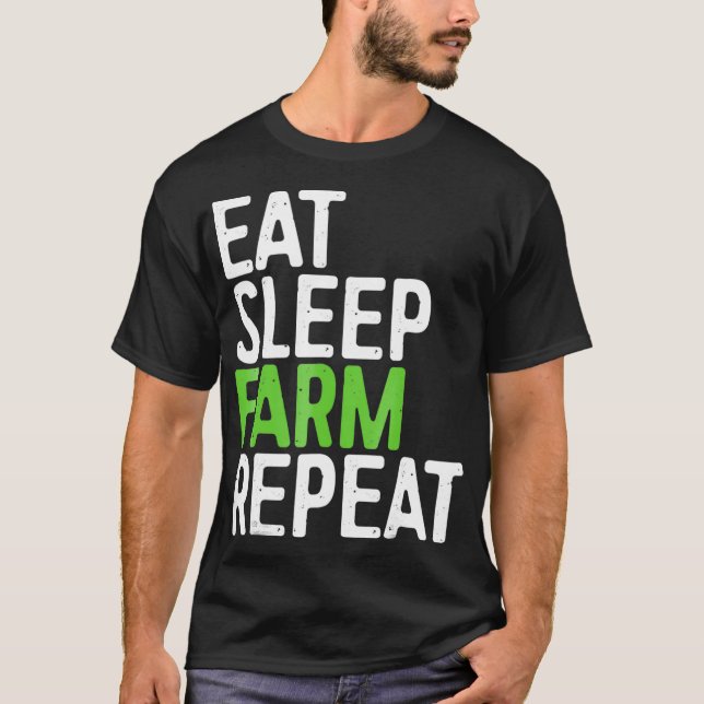 Camiseta Comer un regalo de agricultor de repetición de la  (Anverso)