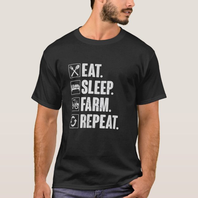 Camiseta Comer un regalo de agricultor de repetición de la  (Anverso)