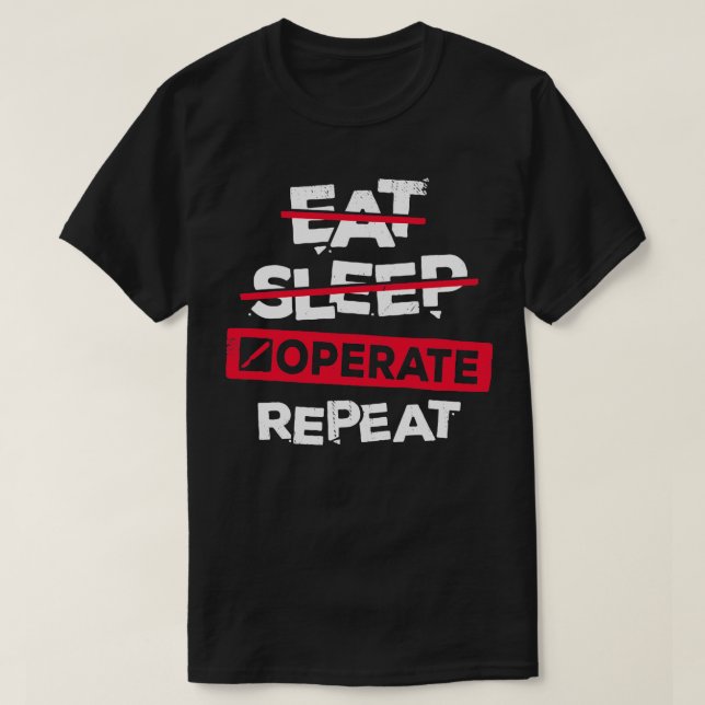 Camiseta Comer un regalo de cirujano repetido (Diseño del anverso)