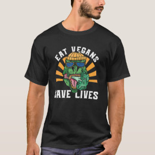 Camiseta Comer vegan salvar vidas Vegetarismo vegetariano V