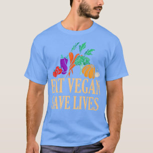 Camiseta Comer vegan salvar vidas Vegetarismo Vegetarismo V