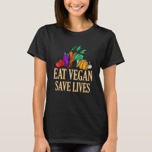 Camiseta Comer vegan salvar vidas Vegetarismo Vegetarismo V