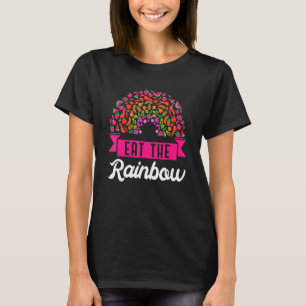 Camiseta Comer Veganismo Vegetariano Vegetariano Arcoiris