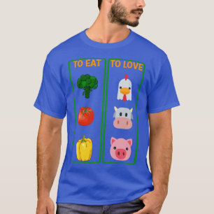 Camiseta Comer Vegetales Para Amar A Los Animales Vegetales