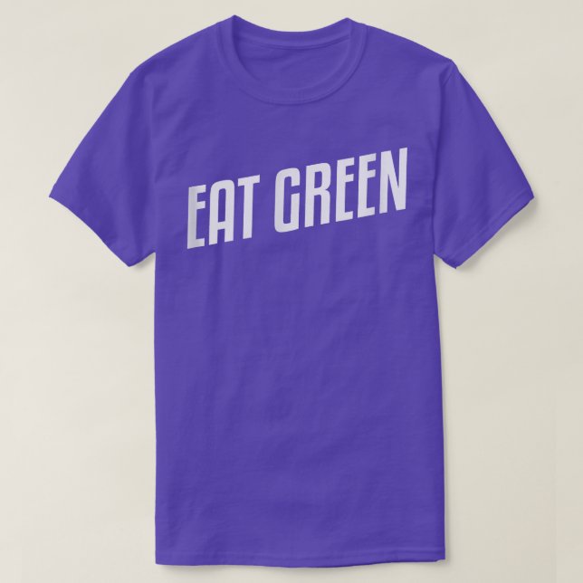 Camiseta Comer vegetariana verde (Diseño del anverso)