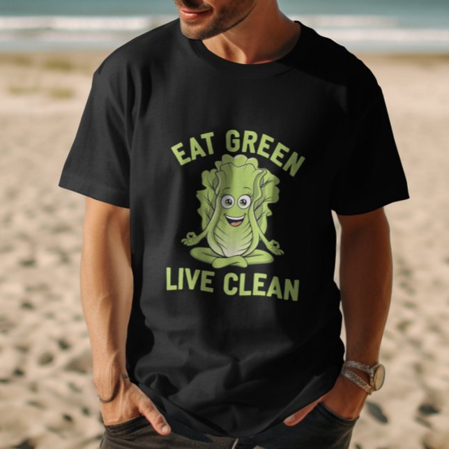 Camiseta Comer verde, Live Clean (Subido por el creador)