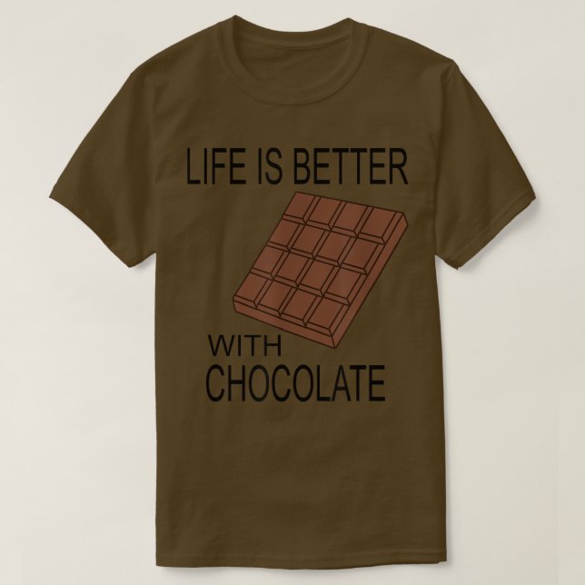 Camiseta Comer vida de chocolate con chocolate diciendo gra (Diseño del anverso)