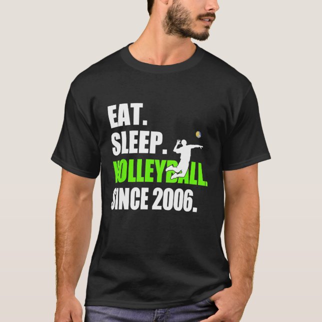 Camiseta Comer voleibol de sueño desde 2006 12º cumpleaños (Anverso)
