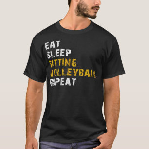 Camiseta comer voleibol sentado en el sueño