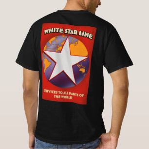 Camiseta comercial del crucero de la línea White S